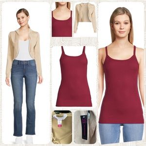 XXL Irish Cream Shrug with Hoodie and Wine No Boundaries Cami 2 Pc Bundle